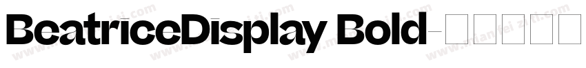 BeatriceDisplay Bold字体转换
